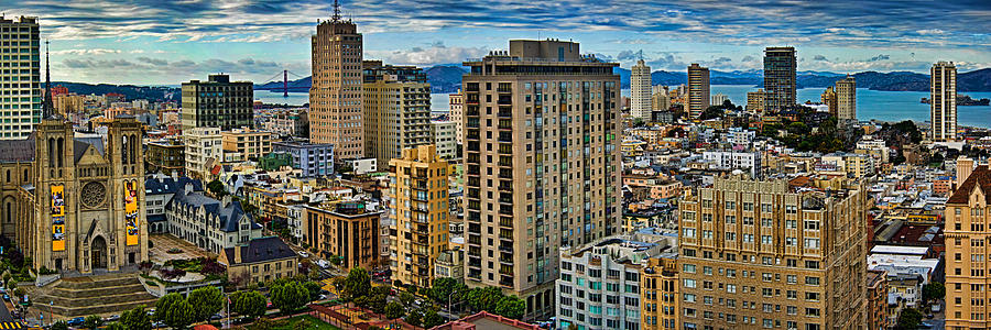 San Francisco Photograph - Buildings In A City Looking by Panoramic Images