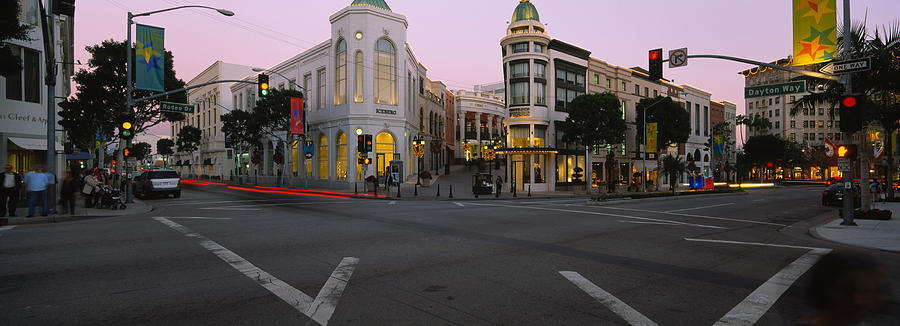 Beverly Hills Photograph - Buildings In A City, Rodeo Drive by Panoramic Images