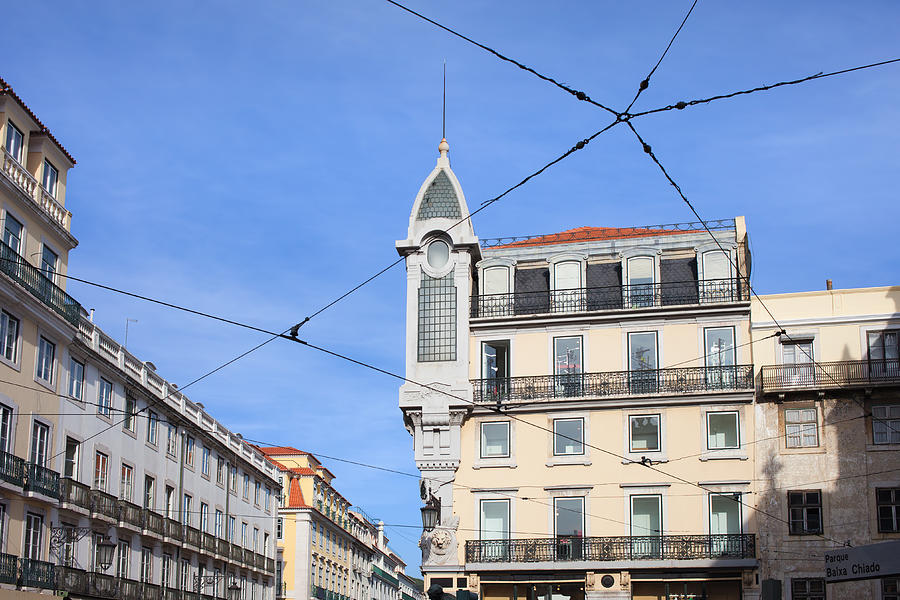 Buildings in the Chiado Neighbourhood of Lisbon Photograph by Artur Bogacki