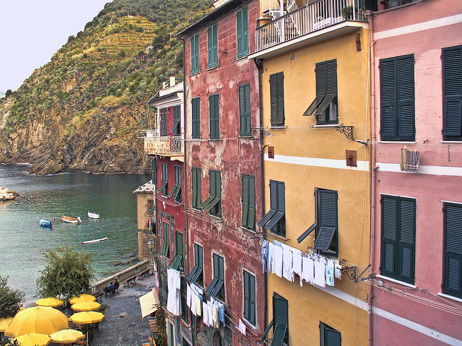 Buildings of Vernazza Photograph by Betty Eich