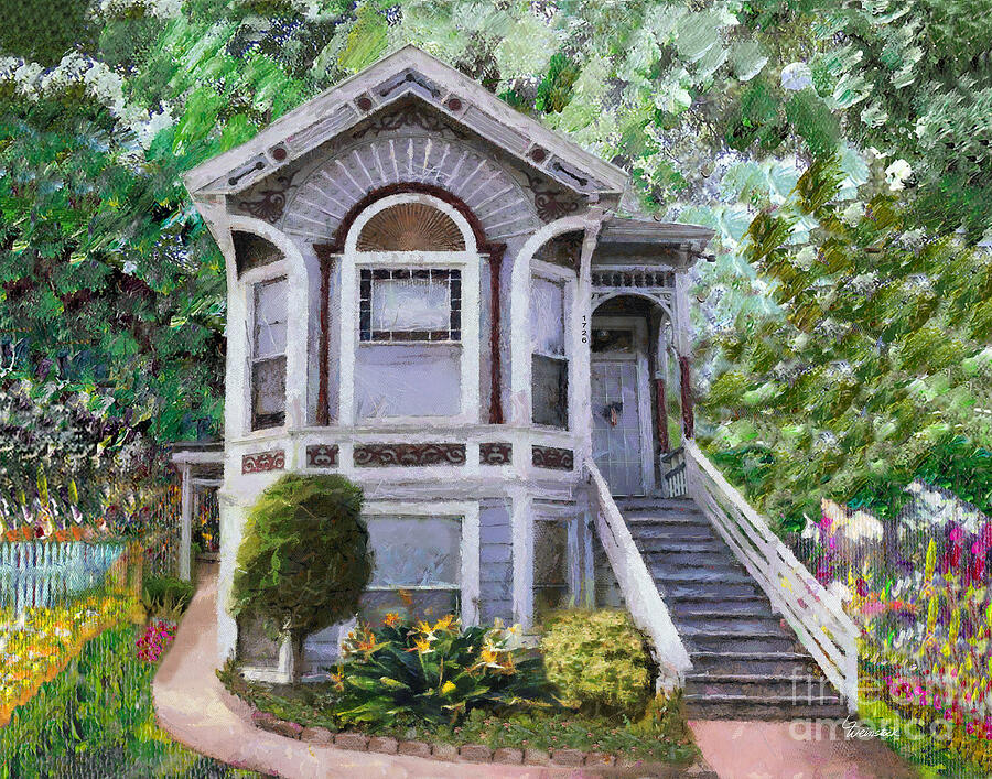 1895 Queen Anne Painting by Linda Weinstock