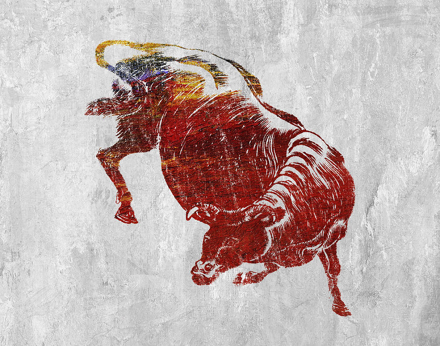 Bull Digital Art - Bull by Aged Pixel