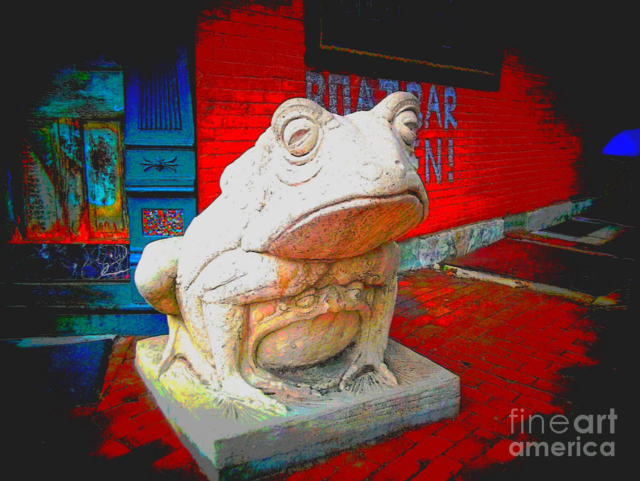 Bull Frog Painted Photograph by Kelly Awad