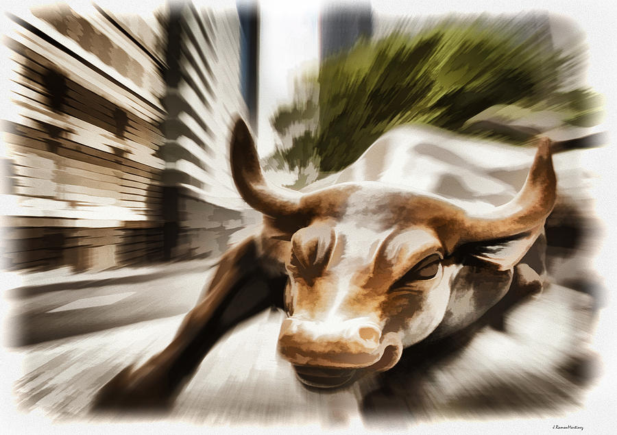 Bull Digital Art - Bull by Ramon Martinez