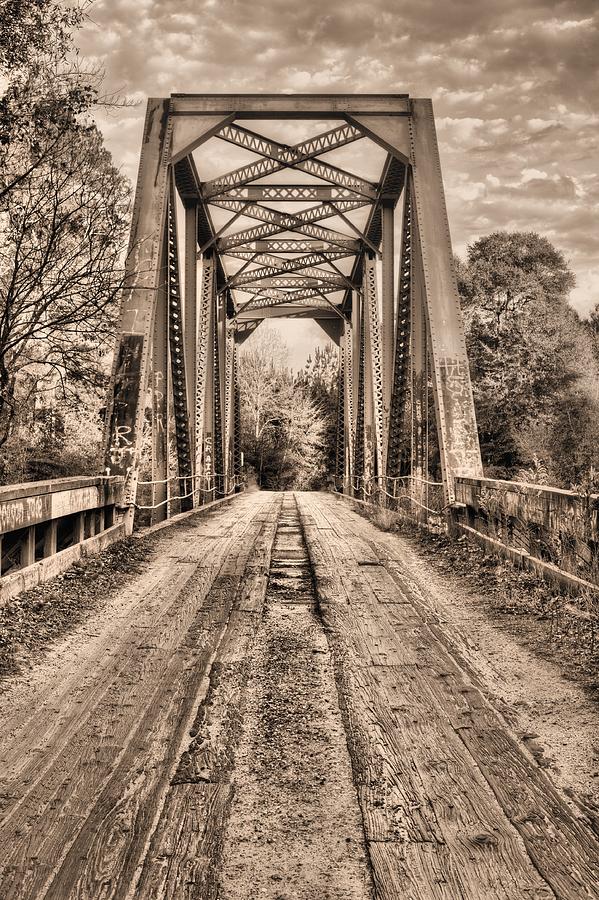 Bull Slough Bridge in Sepia Photograph by JC Findley