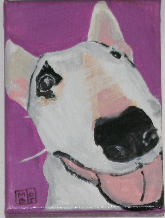 Bull Terrier Giclee Art Print Of Pop Art Dog Painting Bright Colors ...