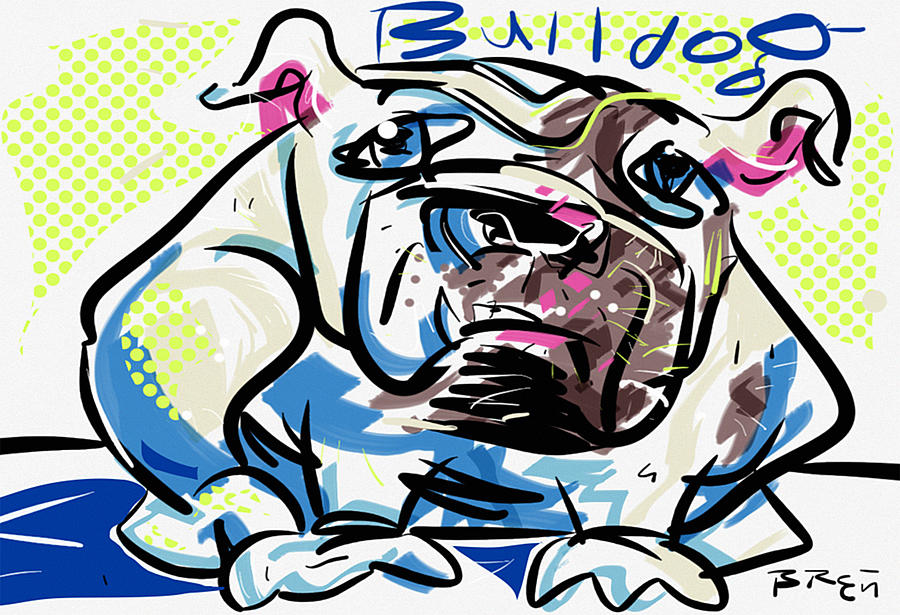 Dog Drawing - Bulldog by Brett LaGue