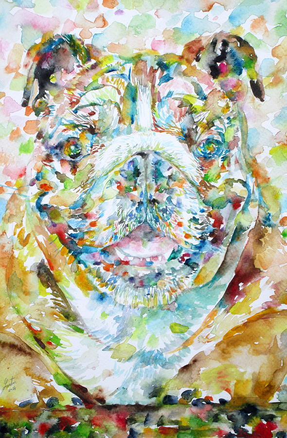 Bulldog Painting by Fabrizio Cassetta