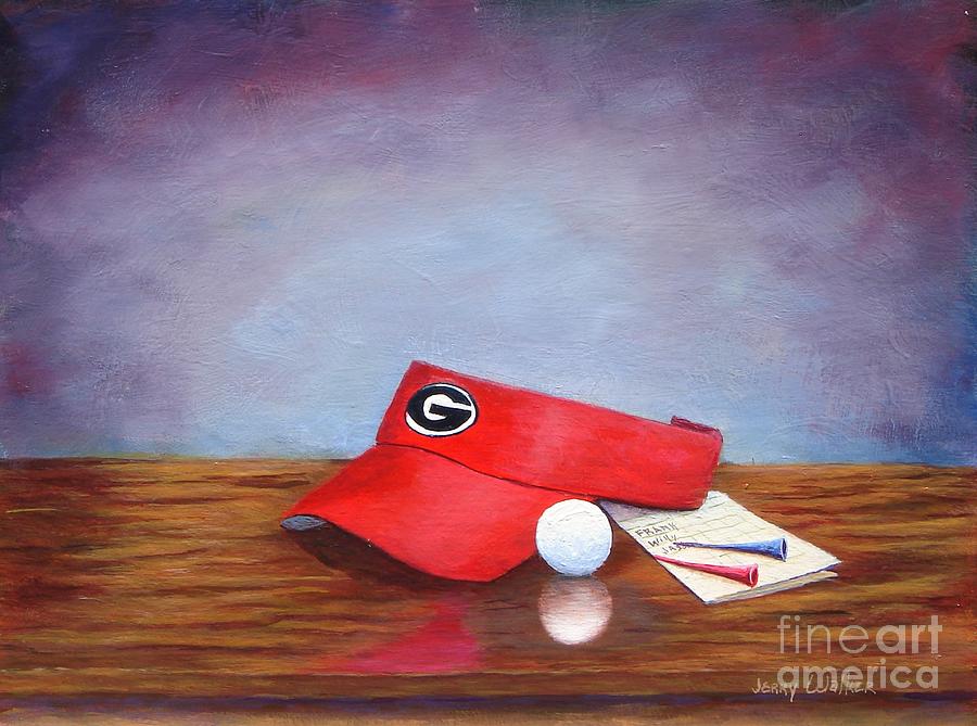 Bulldog Golf Painting by Jerry Walker