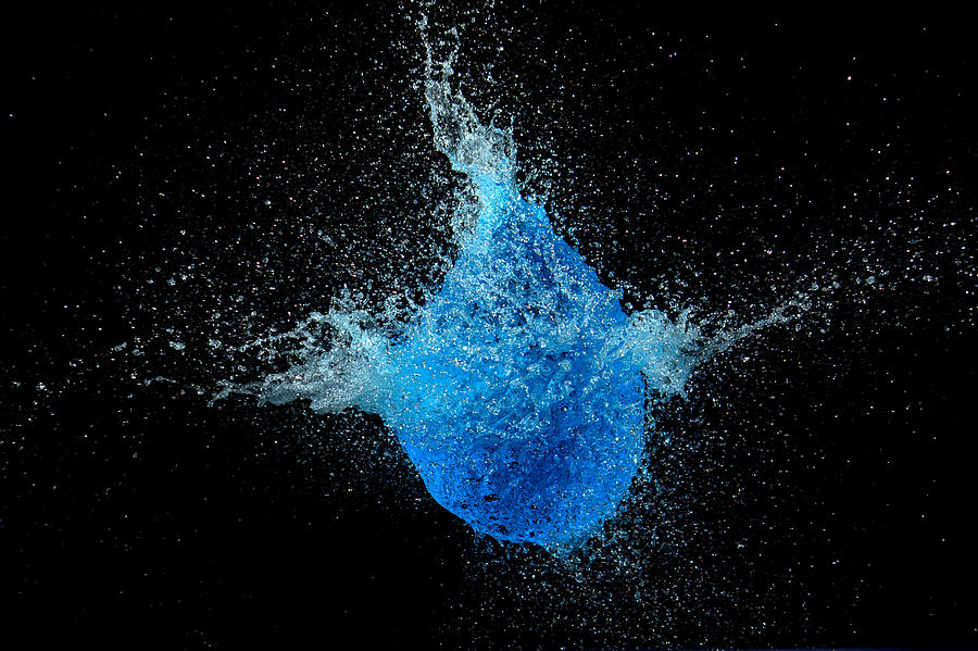 Bullet & Waterballoon (Blue) Photograph by Ryan Taylor Photography