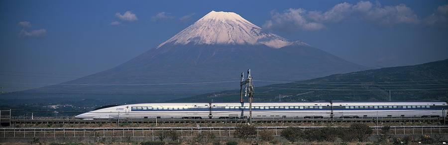  Bullet Train Mount Fuji  Japan Photograph by Panoramic Images