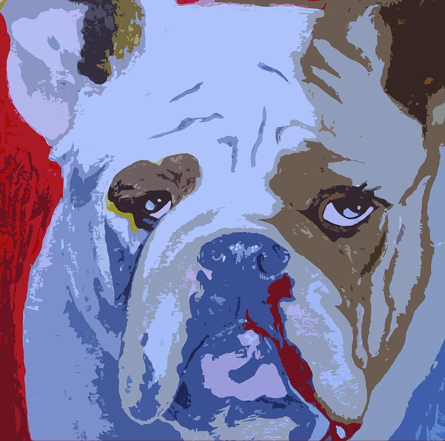 Bull Painting - Bullies Need Love Too by Holly Picano