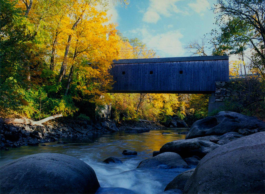 Bulls Bridge in Autumn Photograph by Scott Cunningham