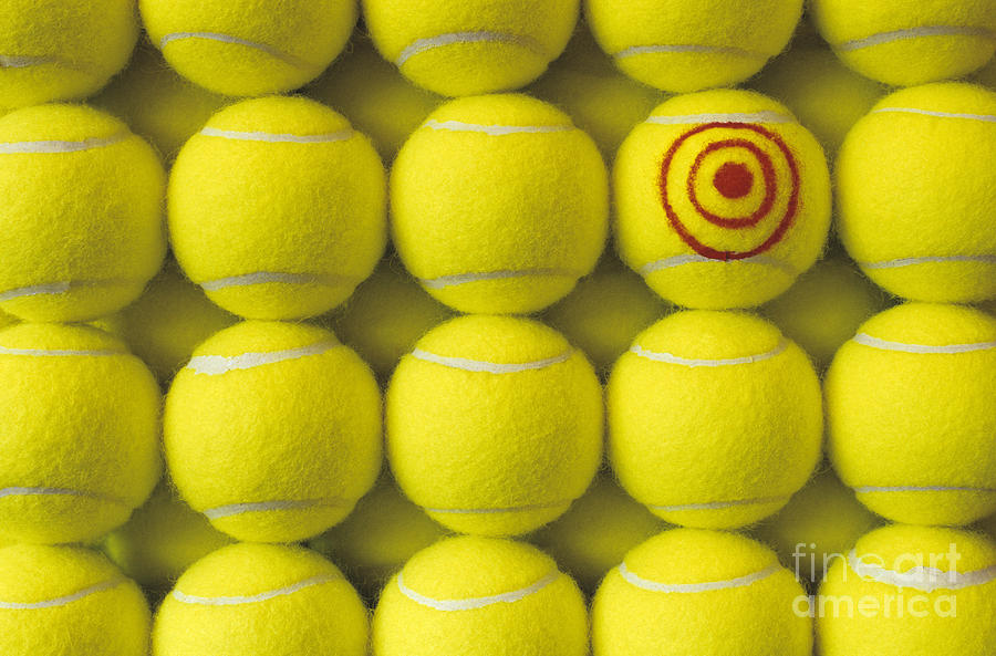 Bullseye Tennis Balls Photograph by Jim Corwin