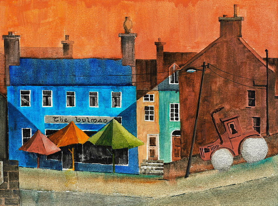 Bulman Pub Summercove Cork Painting by Val Byrne