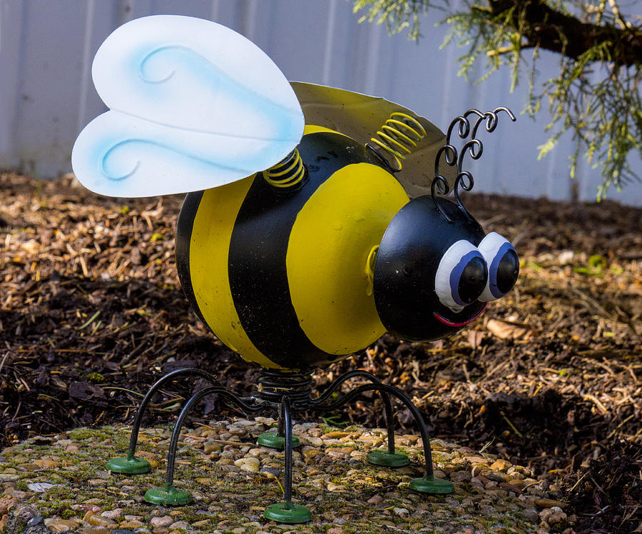 Bumble Bee Yard Art Photograph by Ron Roberts