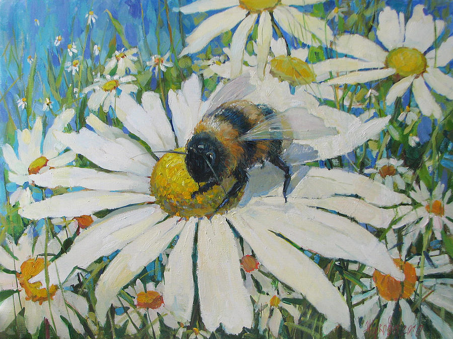 Photograph 6x4" Honey Bumble Bee Flower Art 15x10cm #16850