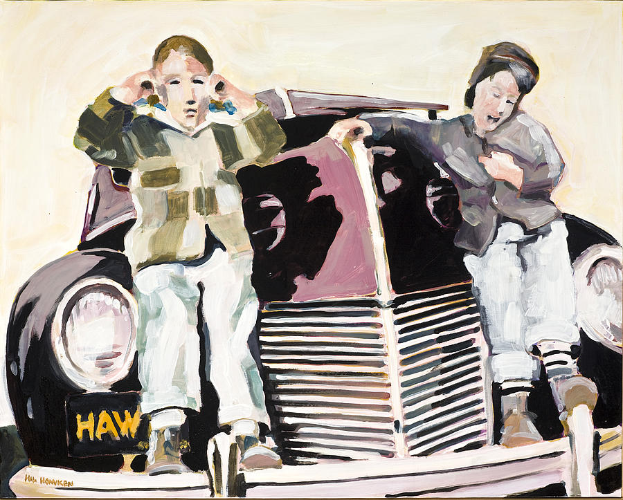 Car Painting - Bumper Girls by Hil Hawken