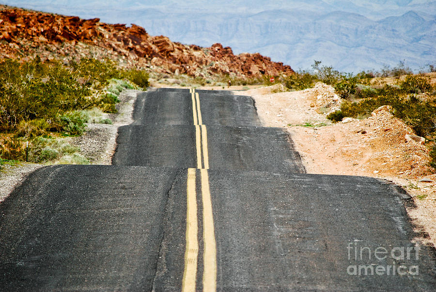 Desert Photograph - Bumpy Road by Les Palenik