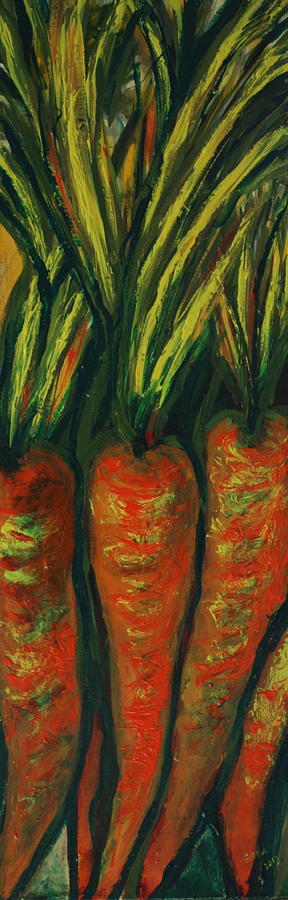 Bunch Of Carrots Painting by Gitta Brewster