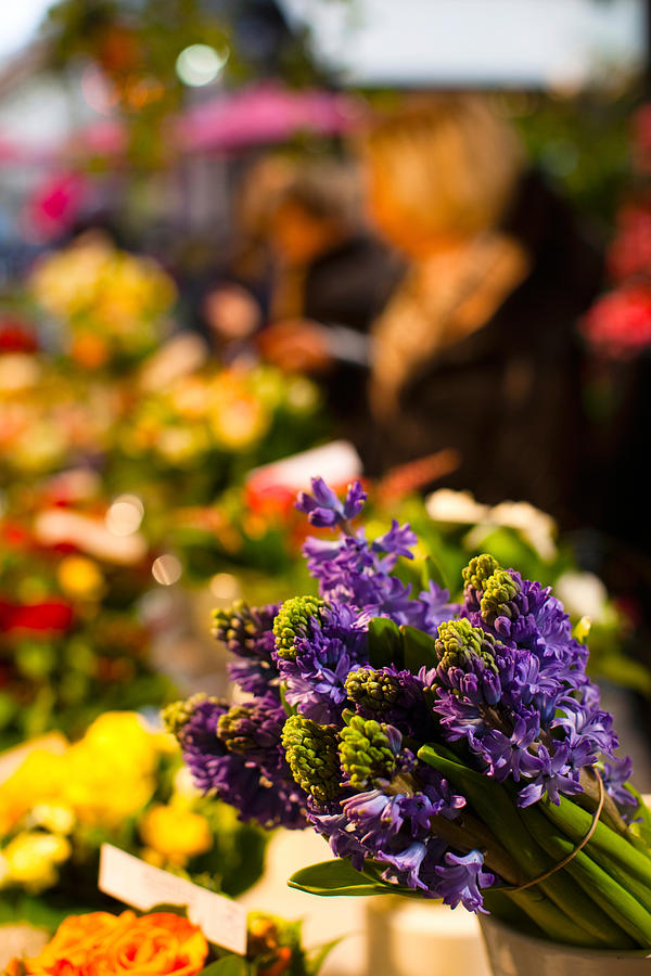 Paris Photograph - Bunch Of Flowers At A Flower Shop, Rue by Panoramic Images