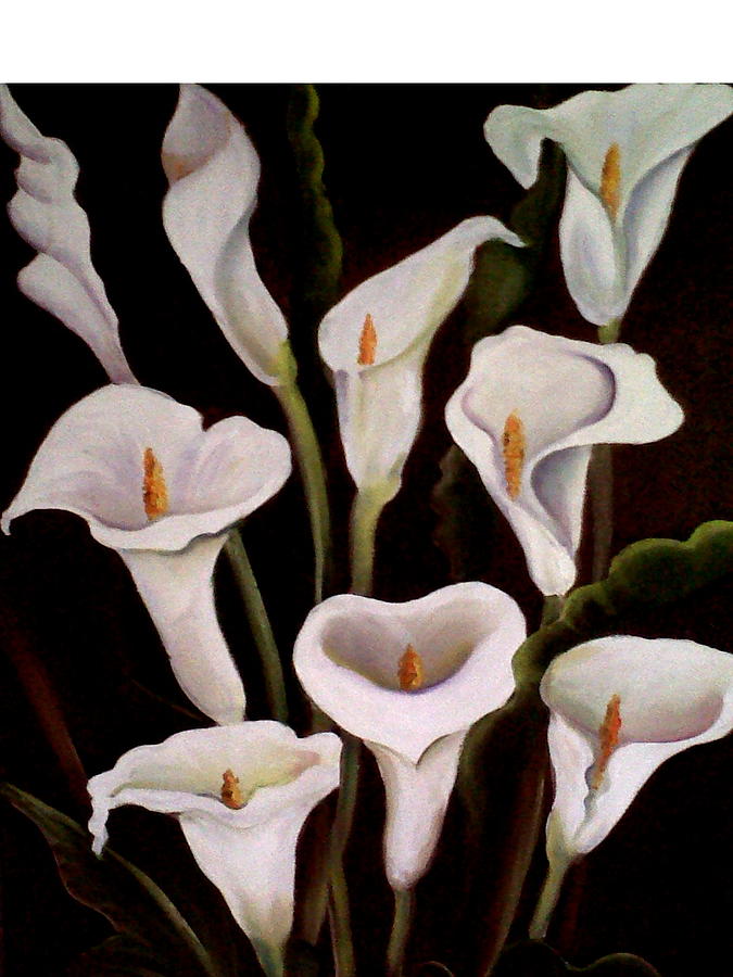 Bunch Of Lilys Painting by Ansie Boshoff