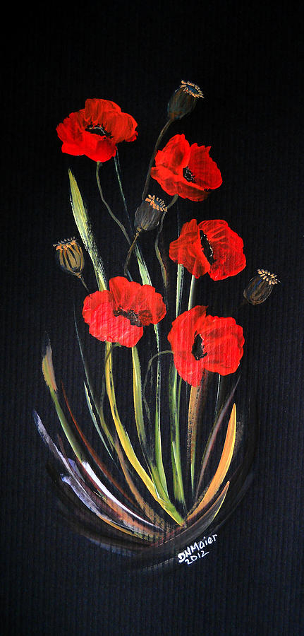 Bunch of Poppies Painting by Dorothy Maier