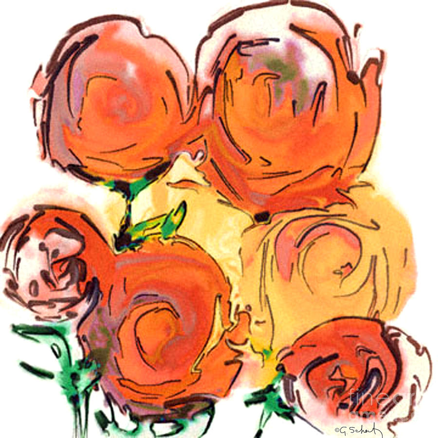 Bunch of Roses Digital Art by Gabrielle Schertz