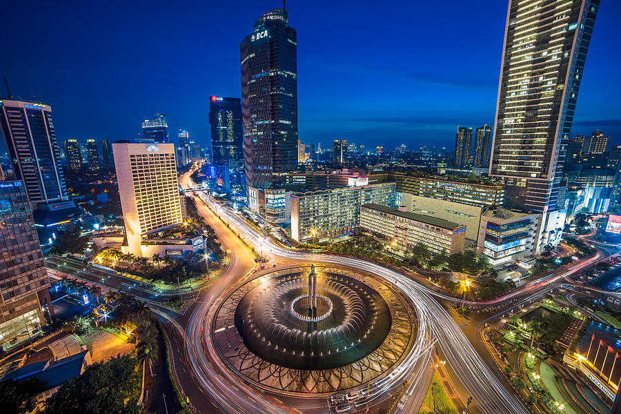 Bundaran Hotel Indonesia Hi Blue Hour Photograph by Abdul Azis Bundaran Hotel Indonesia Hi Blue Hour Photograph by Abdul Azis