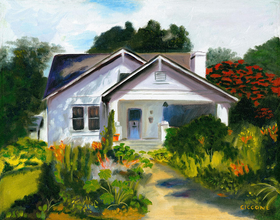 Bungalow in Sunlight Painting by Jill Ciccone Pike