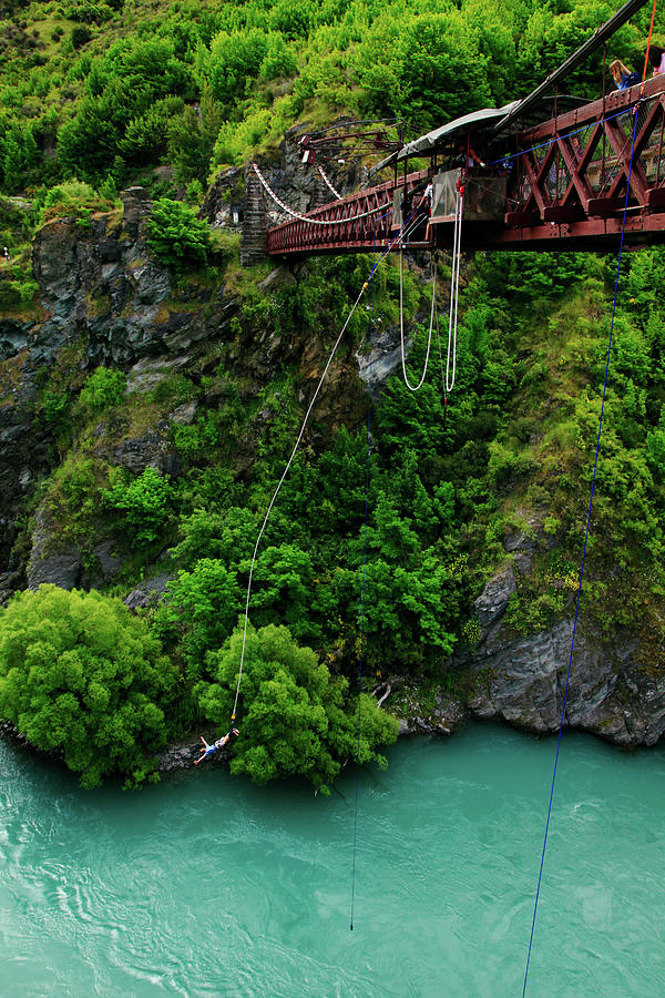 Bungee Jumping Photograph - Bungee Jumping Off Of Kuwara Bridge by Johnathan Ampersand Esper