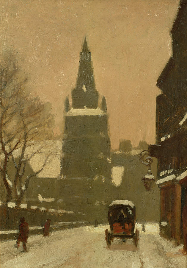 Winter Painting - Bunhill Row by Samuel Harry Hancock