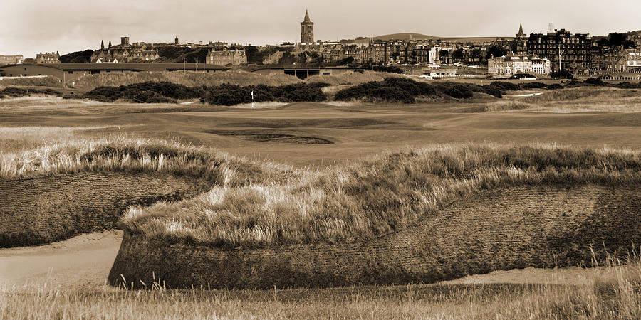 Bunker at St. Andrews Old Course Scotland Photograph by Sally Ross
