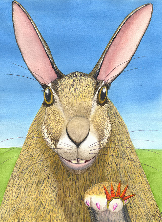 Bunny Bling Painting by Catherine G McElroy