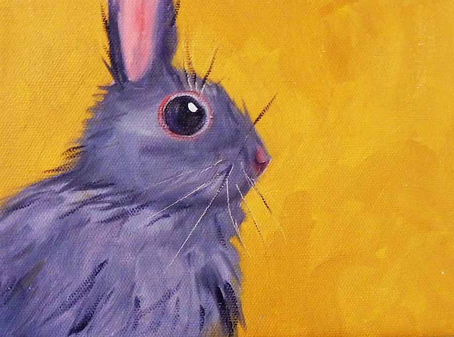 Bunny Painting by Nancy Merkle