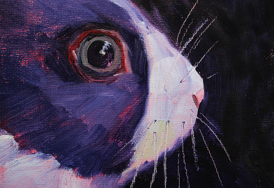 Bunny Thoughts Painting by Nancy Merkle