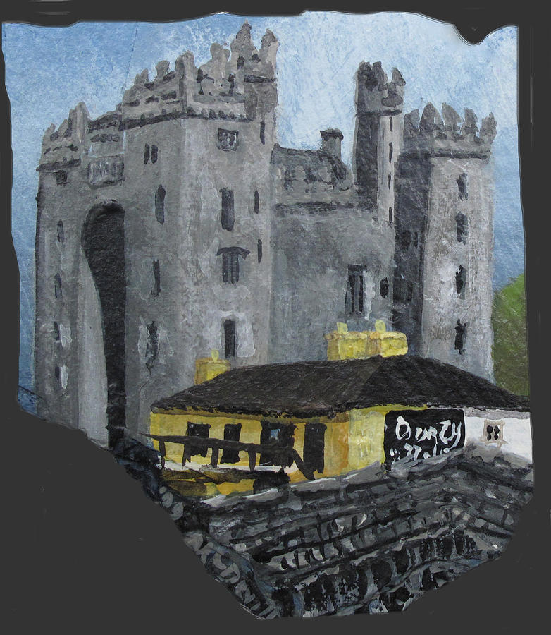 Bunratty Castle and Durty Nellys Painting by Barbara McDevitt