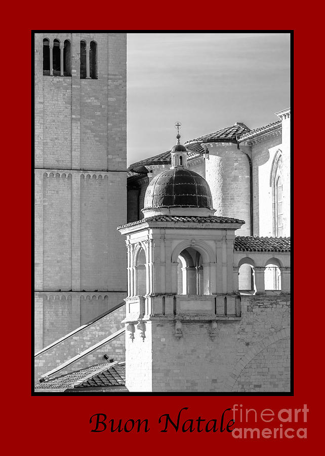 Christmas Photograph - Buon Natale with Basilica Details by Prints of Italy