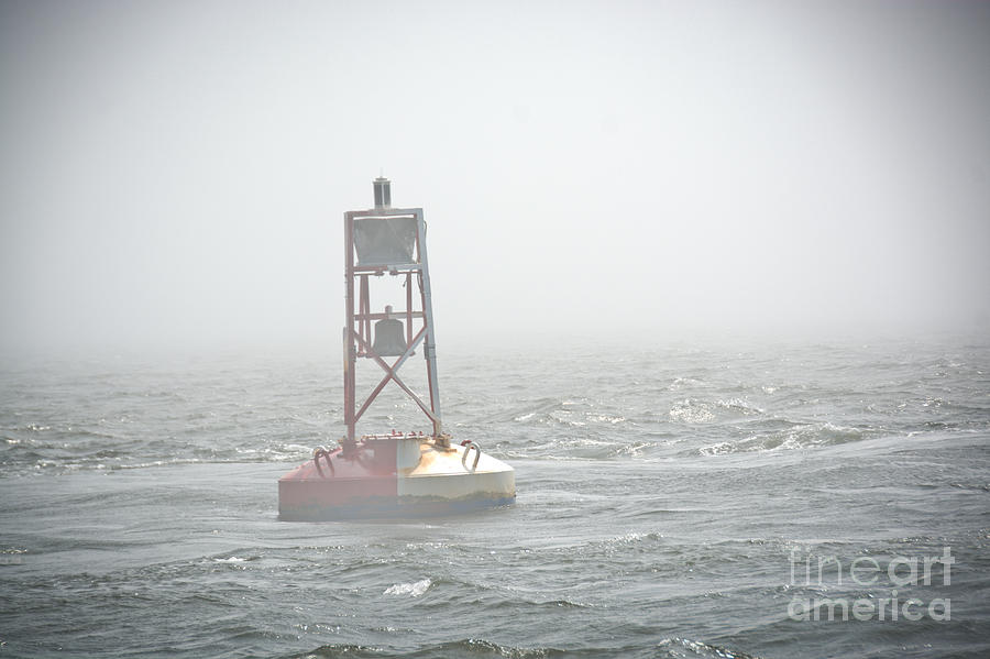 Buoy in the Fog Photograph by Cheryl Baxter