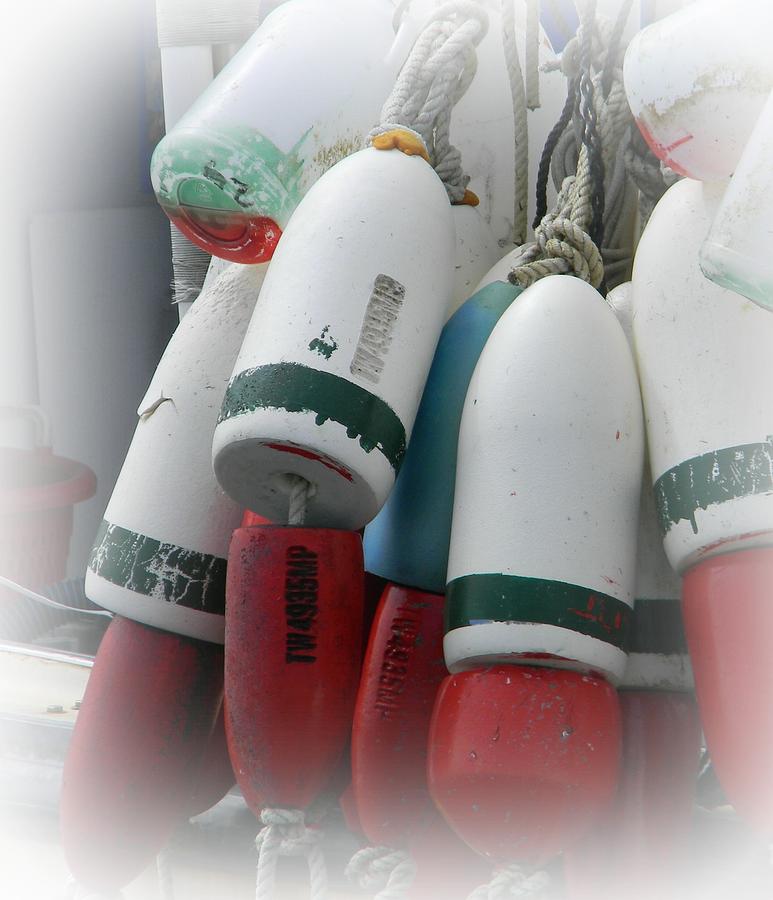 Boat Photograph - Buoys by Diane Valliere