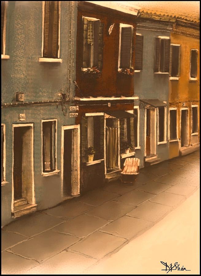 Burano Italy   No 45 Painting by Diane Strain
