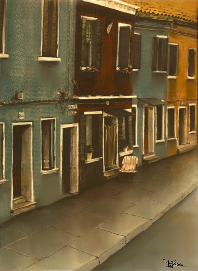 Burano Italy   No 8 Painting by Diane Strain