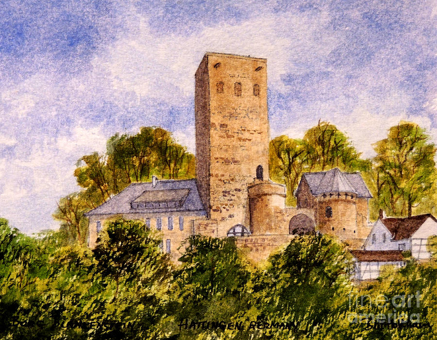 Burg Blankenstein Hattingen Germany Painting by Bill Holkham