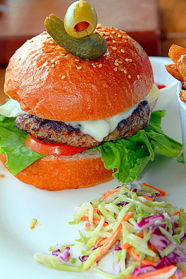 Burger and Coleslaw Photograph by Valentino Visentini