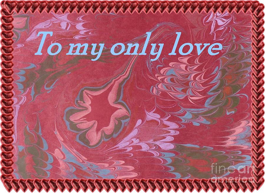 Burgundy Swirl Valentine Card  Digital Art by Barbie Corbett-Newmin