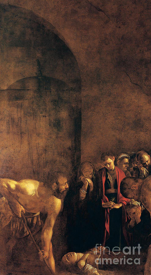 Caravaggio Painting - Burial of St Lucy by Caravaggio by Caravaggio