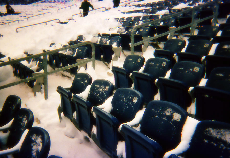 Buried Gillette Stadium Seats Photograph by Mike Martin