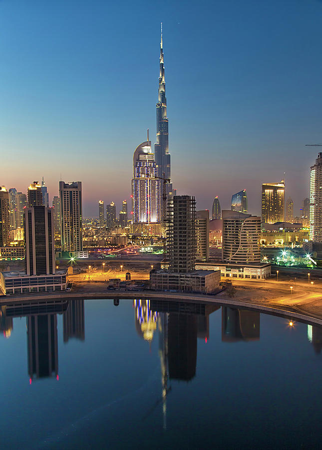 Burj Khalfa And Business Bay Photograph by Almsaeed