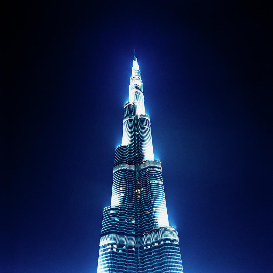 Burj Khalifa Illuminated At Night Photograph by Gary Yeowell