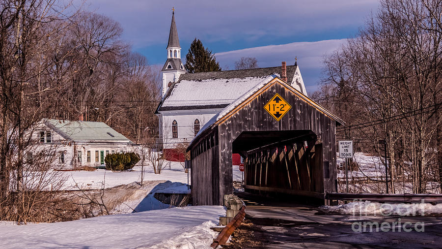 Burkeville Covered Bridge.  Photograph by New England Photography